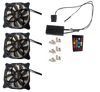Ventilátor pro PC RGB 120mm, set 3ks + controller