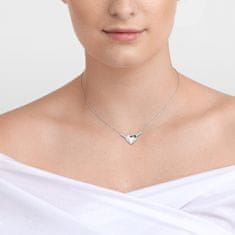 Preciosa Romantický stříbrný náhrdelník Srdce s českým křišťálem Preciosa With Love 6144 00