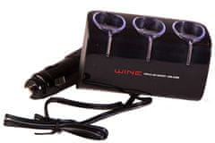 AUTOBAN Roztrojka WINE 12/24V s USB otočná s kabelem