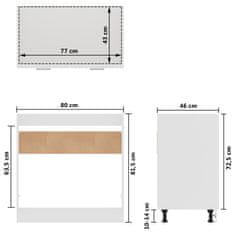 shumee Skříňka pod dřez bílá 80 x 46 x 81,5 cm dřevotříska