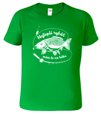 Hobbytriko Dětské rybářské tričko - Tričko s kaprem Barva: Středně zelená (16), Velikost: 12 let / 158 cm