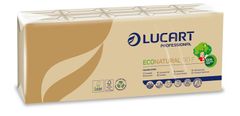 Lucart Professional Papírové kapesníky "EcoNatural", přírodní hnědá, 4-vrstvé, 10x9 ks, 843166