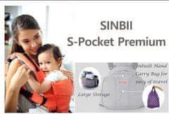 Nosítko pro mimina Sinbii Premium Hipseat S-Pocket Set, Šedá