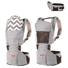 Nosítko pro mimina Sinbii Premium Hipseat S-Fit Set, Stříbrno - šedá