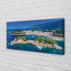 tulup.cz Obrazy na plátně Řecko Panorama moře město 120x60 cm