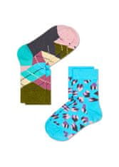 Happy Socks Dětské barevné ponožky Happy Socks, dva páry – Steps a Argyle - 0-12M