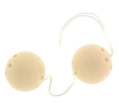 Seven Creations Vibratone Balls, bílé venušiny kuličky s vibračním jádrem 3,5 cm