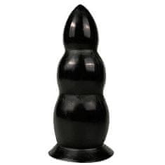 All Black All Black Dildo 23 cm, masivní baculatý kolík s průměrem 8 cm