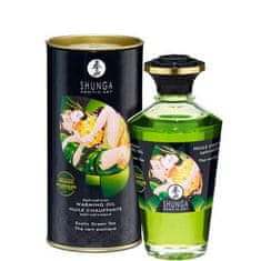 Shunga Erotický hřejivý olej Shunga Aphrodisiac Warming Oil Green Tea 100 ml