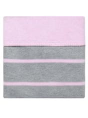 Womar Dětská bavlněná deka 75x100 šedo-růžová