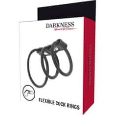 Darkness Darkness Triple Cock Ring Set, trojitý erekční kroužek