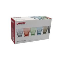 Guzzini sada 6 barev nízkých skleniček SET 6 LOW TUMBLERS TIFFANY bílá červená žlutá zel