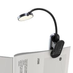 BASEUS Mini LED Reading lampa s klipem, sivá