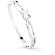 Cutie Diamonds Třpytivý zásnubní prsten z bílého zlata s briliantem DZ8027-00-X-2 (Obvod 50 mm)