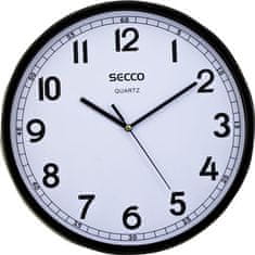 Secco Nástěnné hodiny "Sweep second", rám - černý, 29,5 cm