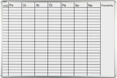 ekoTAB Plánovací tabule týdenní 100 x 070 cm