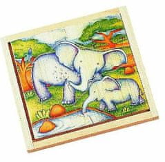 Voila Dřevěné puzzle slon