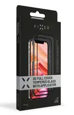 FIXED Ochranné tvrzené sklo 3D FC s aplikátorem pro Apple iPhone XR/11, černé FIXG3DA-334-BK