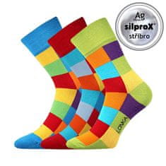 Lonka barevné společenské ponožky Decube MIX A, 43-46 (3 páry v balení)