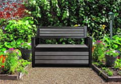 shumee Zahradní lavice s úložným prostorem HUDSON - antracit