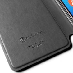 Mobiwear Flipové pouzdro na mobil Huawei P30 Lite v provedení C_BLS Black&Gray s šedým vnitřkem