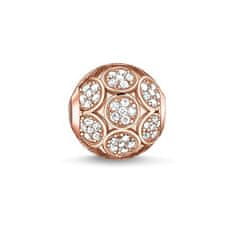 Thomas Sabo Korálek "Jiskřivý kruh" , K0141-416-14, Karma Beads, 925 Sterling silver, 18k rose gold plating, zirconia white