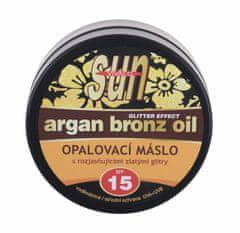 VIVACO 200ml sun argan bronz oil glitter effect spf15