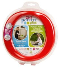 Potette Plus 2v1 - cestovní nočník / redukce na WC - červeno / modrý