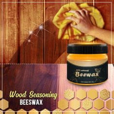 Netscroll Přírodní včelí vosk na obnovu dřevěného nábytku, parket nebo laminátu, vosk na zakrytí škrábanců a obnovu, vrátí lesk dřevu, ochrání před vodou a vlhkostí, průhledná barva, WoodWax