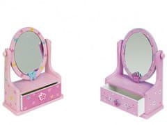 shumee Zrcadlo šperkovnice zásuvka dřevo 16,2x24,2x8,5cm asst 3 barvy v krabici