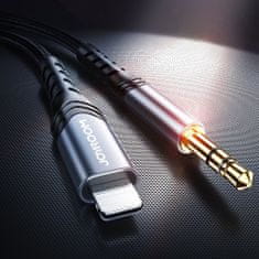 Joyroom Hi-Fi Audio kabel 3.5 mm jack / Lightning 1m, černý