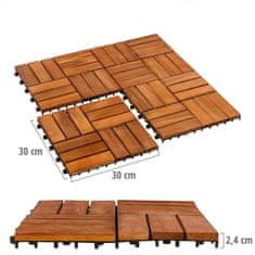shumee STILISTA dřevěné dlaždice, mozaika 3, akát, 3 m2