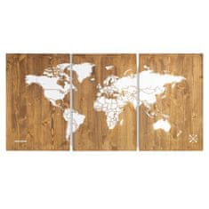 Decor By Glassor Dřevěná mapa světa XXL