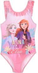 Sun City Dívčí plavky Frozen 2 Ledové království Anna a Elsa světle růžové Velikost: 104 (4 roky)