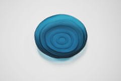 AXUM Bohemia LAGO skleněná dekorativní mísa d250 mm z masivního matného modrého skla
