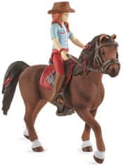 Schleich 42539 Zrzka Hannah s pohyblivými klouby na koni