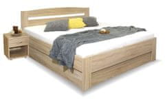 Bezvapostele Manželská postel s úložným prostorem Maria, 180x200, dub sonoma + rošty zdarma