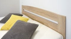 Bezvapostele Manželská postel s úložným prostorem Maria, 180x200, dub sonoma + rošty zdarma