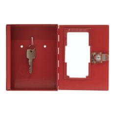 Rottner NS1 nouzová schránka na klíč červená | Cylindrický zámek | 12 x 15 x 3.8 cm