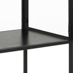 Design Scandinavia Vitrína Seaford, 185,6 cm, černá
