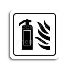 ACCEPT Piktogram hasicí přístroj - bílá tabulka - černý tisk