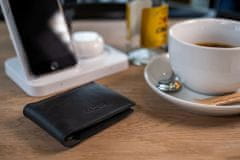 FIXED Kožená peněženka Wallet for AirTag z pravé hovězí kůže FIXWAT-SMMW2-BK, černá