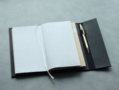 Mek-Design Kožený zápisník PALIN se zelenou gumičkou