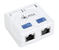 Solarix Zásuvka Solarix CAT5E STP 2 x RJ45 na omítku bílá SX288-5E-STP-WH
