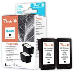 Peach PEACH HP H339, HP 339, black, C8767E/339, TwinPack