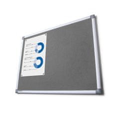 Jansen Display Textilní tabule SCRITTO, šedá, 1000x1500mm