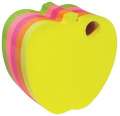 Donau Samolepicí bloček ve tvaru jablka, 5x80 lístků, DONAU, mix barev