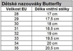 HolidaySport Dětské nazouváky Butterfly růžové EU 34