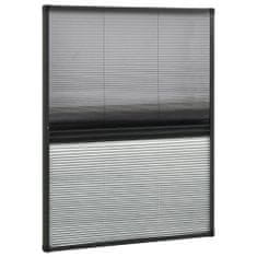 Greatstore Plisovaná okenní síť proti hmyzu se zástěnou hliník 80 x 100 cm