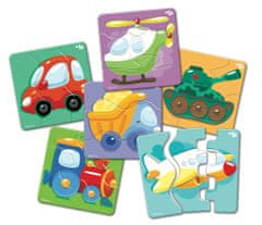Farfarland ZigZag puzzles - "Doprava". Kreativní vzdělávací hračky rozvíjí pozornost, pozorování a motorické dovednosti.